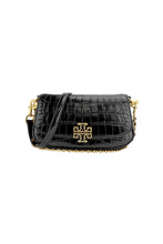 Load image into Gallery viewer, Britten Embossed Convertible Black Crossbody 141015