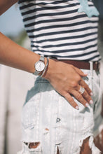 Load image into Gallery viewer, Women's Petite Sterling Silver Watch &amp; White 28mm